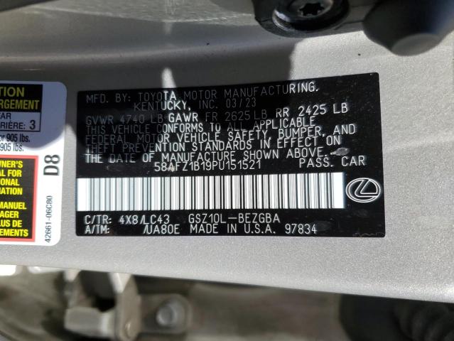 58AFZ1B19PU151521 Lexus Es 350 Base