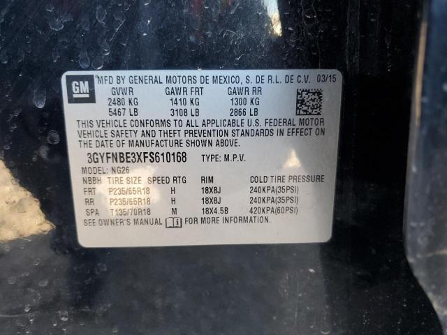 3GYFNBE3XFS610168 Cadillac Srx Luxury Collection
