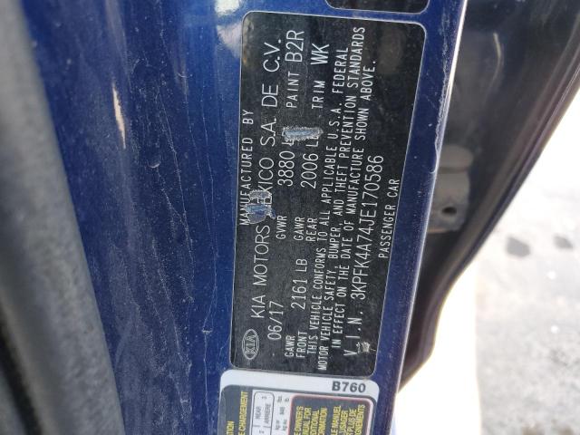 3KPFK4A74JE170586 KIA FORTE LX
