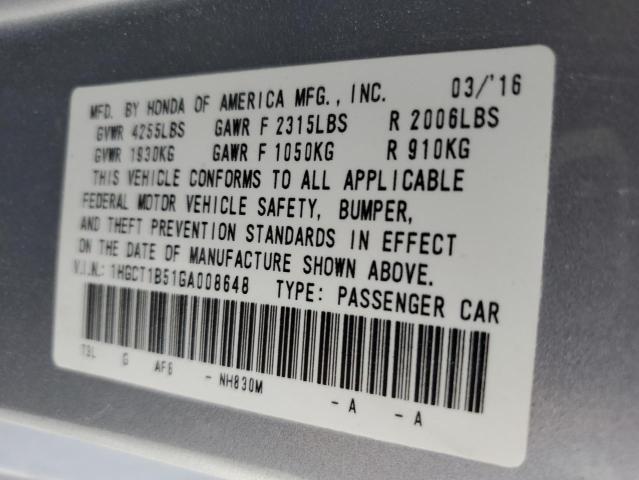 1HGCT1B51GA008648 Honda ACCORD EX