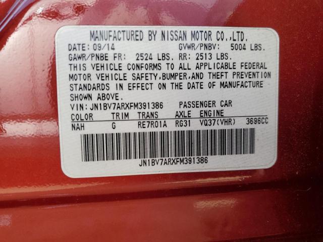 JN1BV7ARXFM391386 Infiniti Q50 BASE