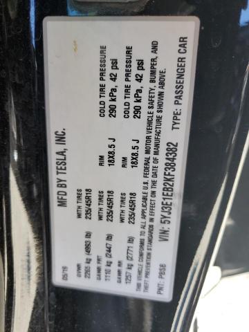 5YJ3E1EB2KF384382 Tesla MODEL 3