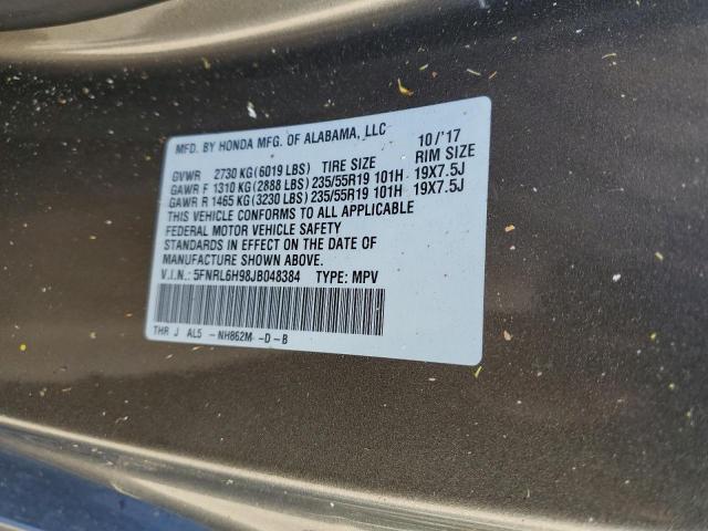 5FNRL6H98JB048384 Honda Odyssey Elite