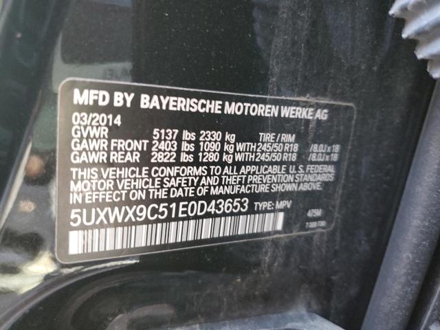 5UXWX9C51E0D43653 BMW X3 Xdrive28i