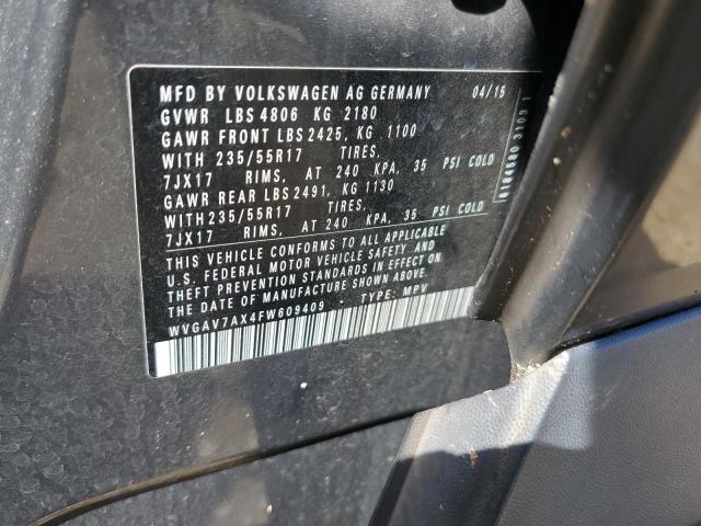 WVGAV7AX4FW609409 Volkswagen TIGUAN S