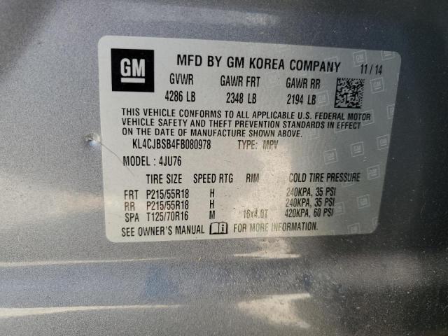 KL4CJBSB4FB080978 Buick Encore Convenience