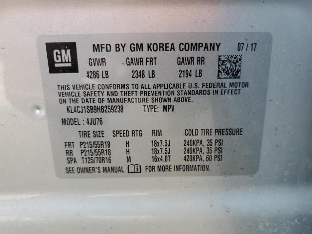 KL4CJ1SB9HB259238 Buick Encore Sport Touring