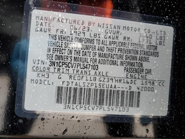 3N1CP5CV7PL547103 Nissan KICKS SV