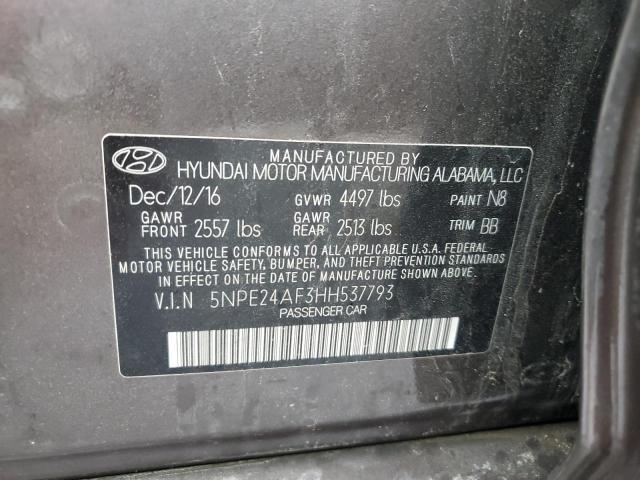 5NPE24AF3HH537793 Hyundai SONATA SE
