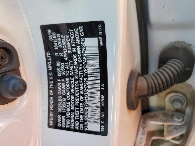 SHHFK7G41KU217226 Honda Civic Sport