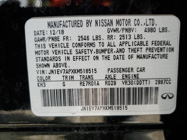 JN1EV7APXKM518515 Infiniti Q50 LUXE