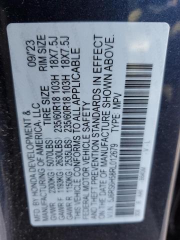 5J6RS6H58RL012679 Honda Cr-v Sport
