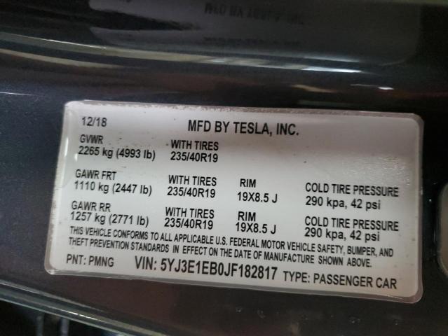 5YJ3E1EB0JF182817 Tesla MODEL 3