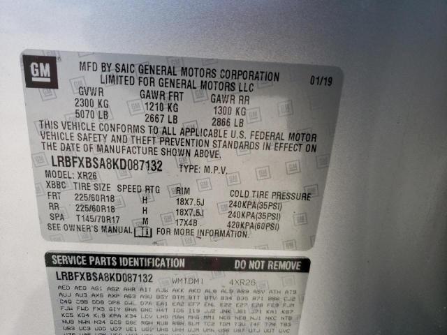 LRBFXBSA8KD087132 Buick Envision Preferred
