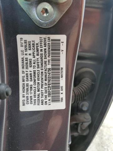19XFC2F87KE014756 Honda Civic Sport