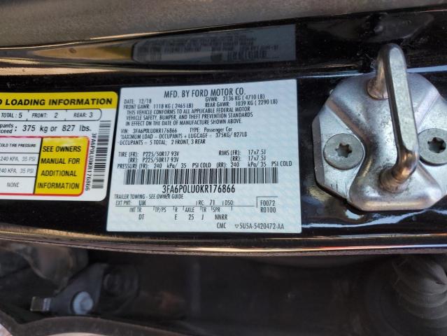 3FA6P0LU0KR176866 Ford FUSION SE