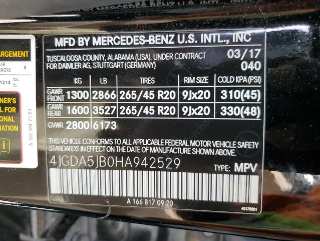 4JGDA5JB0HA942529 Mercedes-Benz GLE 350