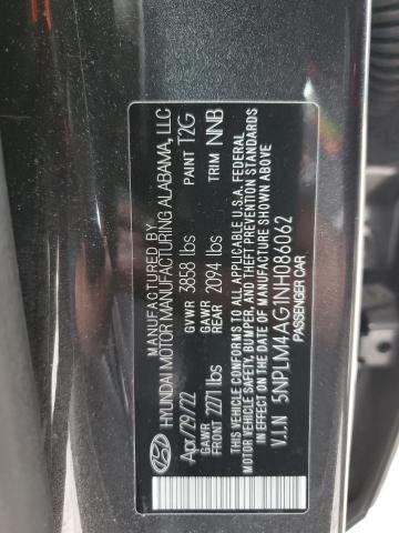 5NPLM4AG1NH086062 Hyundai ELANTRA SEL
