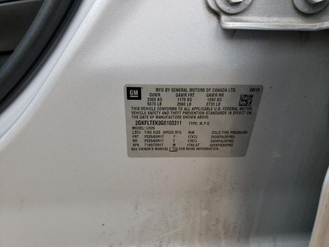 2GKFLTEK0G6103311 GMC Terrain Sle