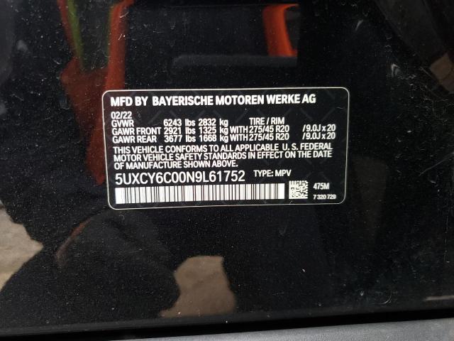 5UXCY6C00N9L61752 BMW X6 Xdrive40i