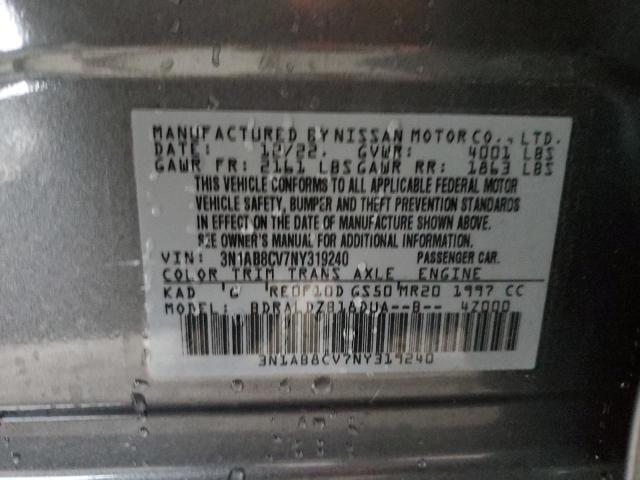 3N1AB8CV7NY319240 Nissan SENTRA SV