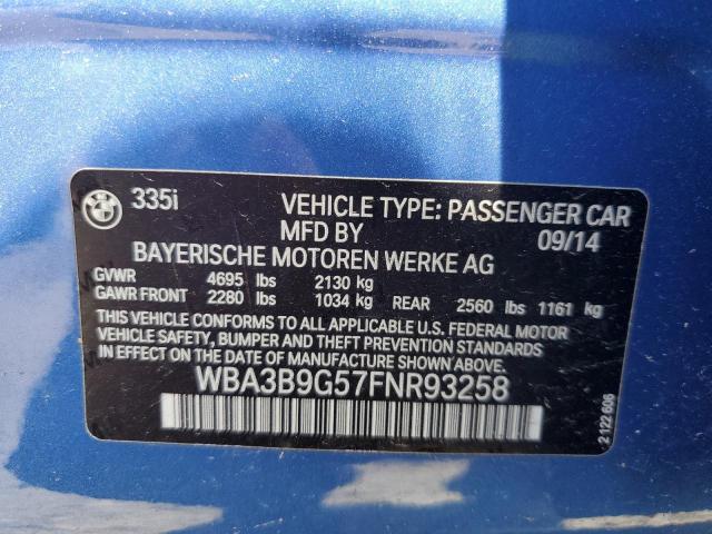 WBA3B9G57FNR93258 BMW 335 XI