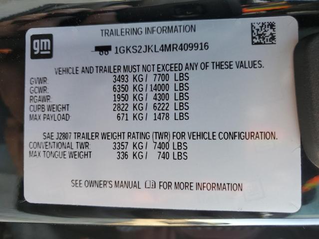 1GKS2JKL4MR409916 GMC YUKON XL DENALI