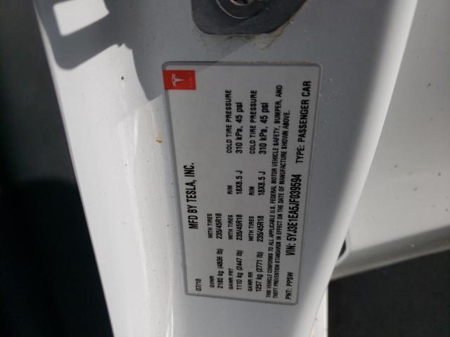 5YJ3E1EA5JF039594 Tesla MODEL 3