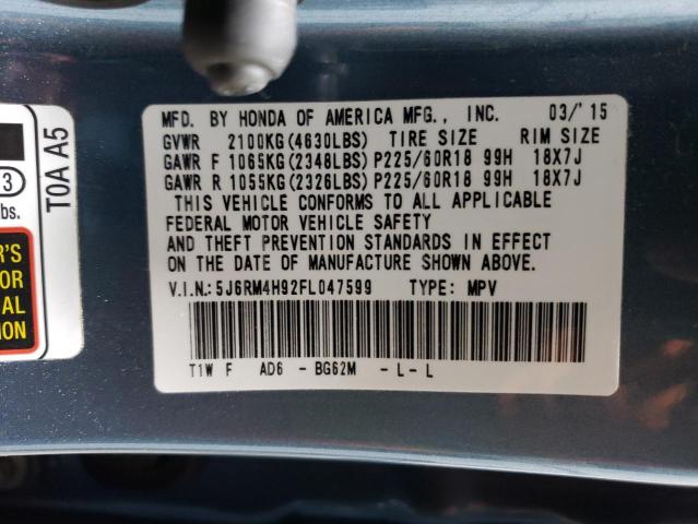 5J6RM4H92FL047599 Honda Cr-v Touring