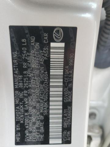 58ABK1GG2GU034654 Lexus ES 350
