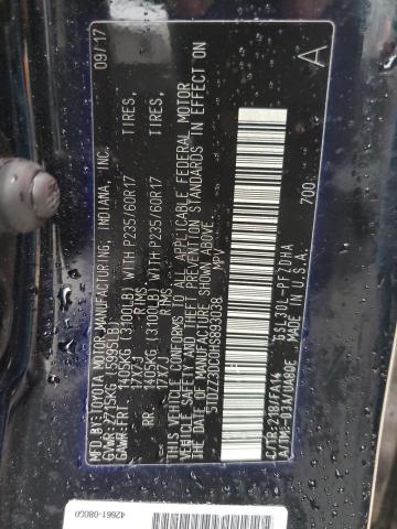 5TDZZ3DC0HS893038 Toyota Sienna