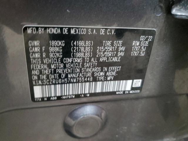 3CZRU6H57NM755448 Honda HR-V EX
