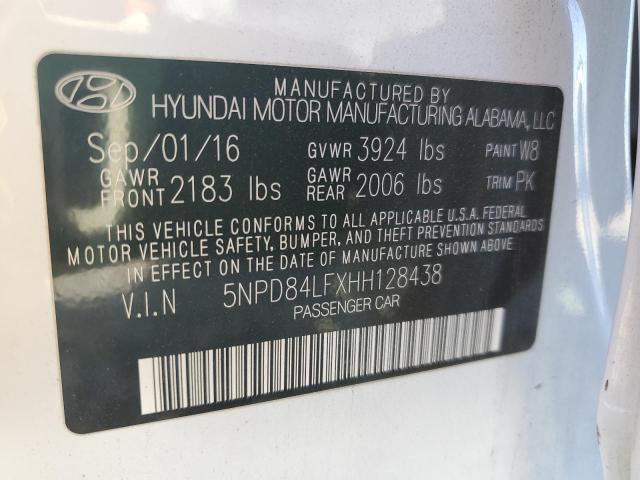5NPD84LFXHH128438 Hyundai ELANTRA SE