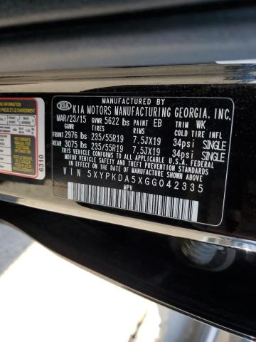 5XYPKDA5XGG042335 KIA SORENTO SX