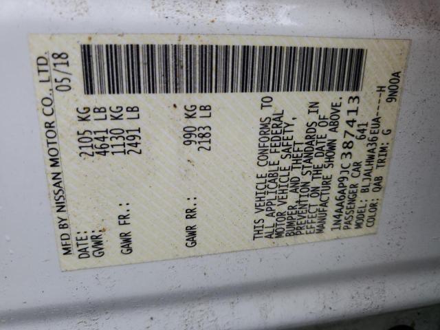 1N4AA6AP9JC387413 Nissan Maxima 3.5s