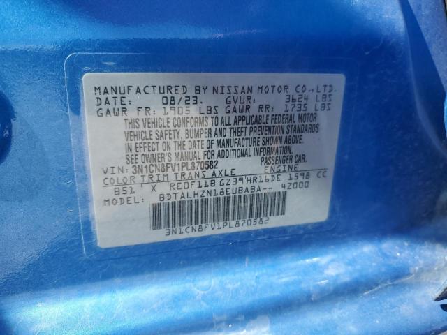 3N1CN8FV1PL870582 Nissan VERSA SR