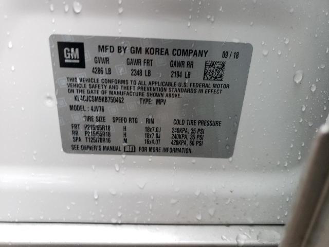 KL4CJCSM9KB750462 Buick Encore Essence