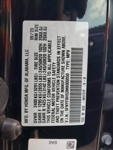 5FNYF8H53MB000050 Honda Passport Exl