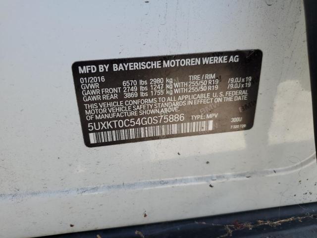 5UXKT0C54G0S75886 BMW X5 Xdr40e
