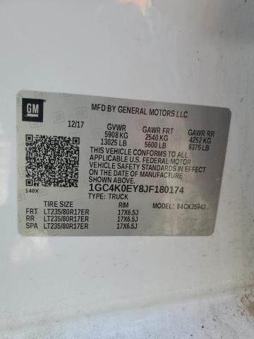 1GC4K0EY8JF180174 Chevrolet Silverado K3500 Ltz