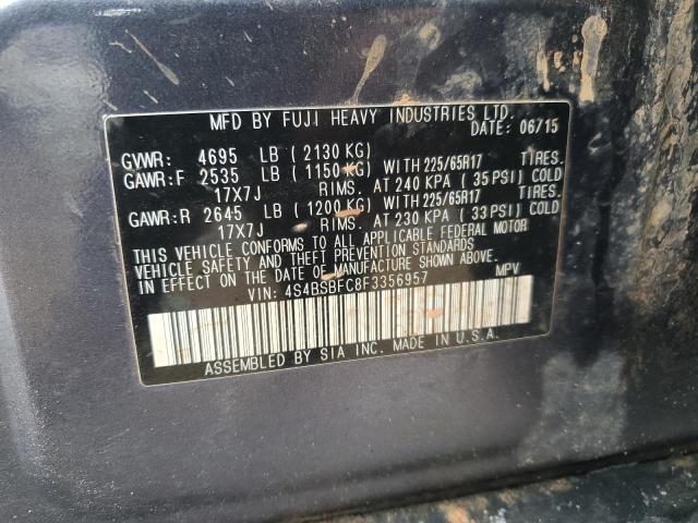 4S4BSBFC8F3356957 Subaru Outback 2.5i Premium