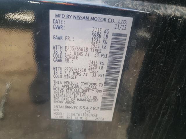 5N1AL0MM2FC554782 Infiniti QX60