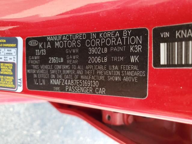 KNAFZ4A87E5169130 KIA FORTE EX