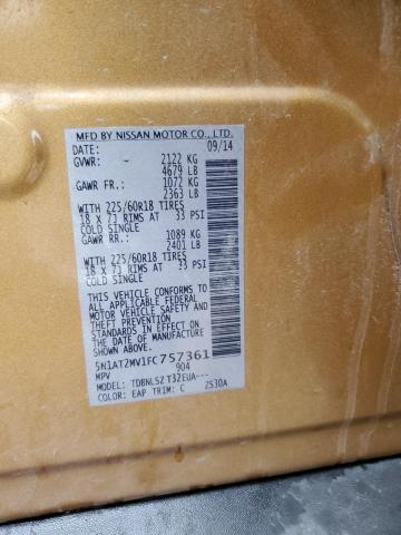 5N1AT2MV1FC757361 Nissan ROGUE S