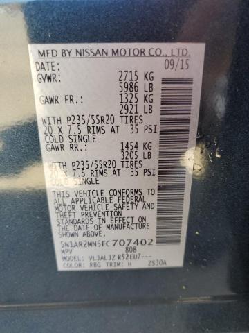 5N1AR2MN5FC707402 Nissan Pathfinder S