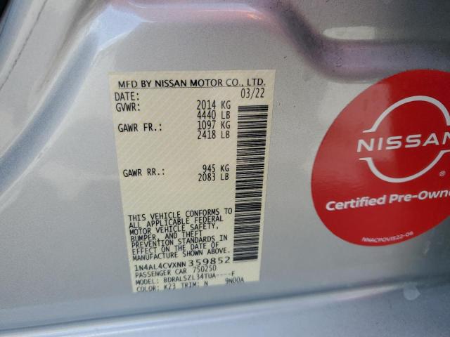 1N4AL4CVXNN359852 Nissan ALTIMA SR