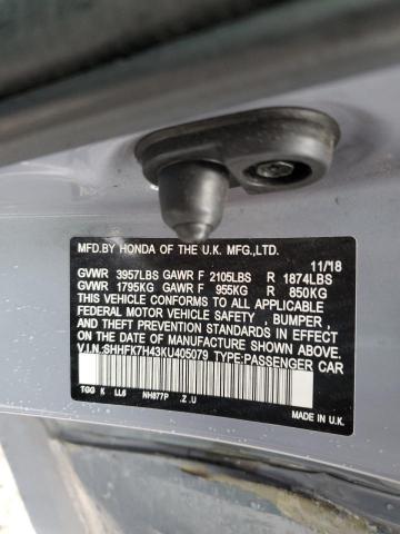 SHHFK7H43KU405079 Honda Civic Sport