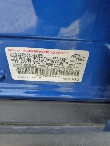 JA4AP4AW8GZ028574 Mitsubishi Outlander Sport Sel