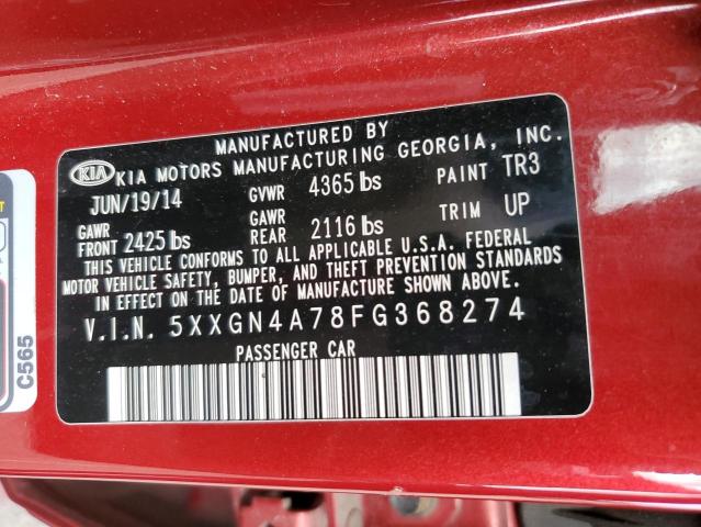 5XXGN4A78FG368274 KIA OPTIMA EX