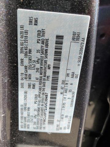 1FMCU0F72JUC30487 Ford ESCAPE S